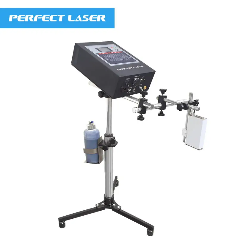 Perfecte Laser Batch Code Nummer Letter Expory Date Logo Hoogte Grote Karakter Injekt Drukmachine Voor Ei Glazen Plastic Zak