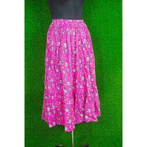 Hermosa Falda Rosa, Faldas de Algodón de Verano, Faldas Florales, Ropa Étnica, Falda Larga Maxi para Mujer, Talla Personalizada, Precio al por Mayor - Product Image 5