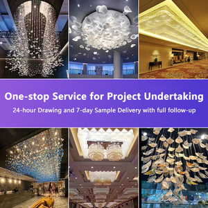 Đèn chùm pha lê hiện đại sang trọng, đèn treo trang trí nhà cửa, đèn chùm lớn cho sảnh khách sạn, biệt thự, cầu thang - Product Image 5