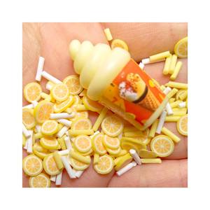 Vente chaude Simulation Crème Glacée Cône Résine Charmes Citron Polymère Argile Tranches Pour Slime Filler Fabrication de Bijoux Accessoire - Product Image 1