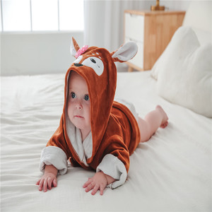 <span class=keywords><strong>Peignoir</strong></span> à capuche pour nouveau-né, 100% coton biologique, Animal bambou, enfants, bébé, mignon <span class=keywords><strong>dinosaure</strong></span>, serviette de bain à capuche - Product Image 2