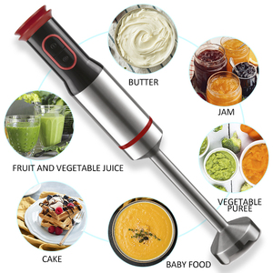 خلاط يدوي كهربائي للمطبخ المنزلي محمول، عصا خلط بلاستيكية لوعاء الخلط، هرس الثلج، مجموعة خلاط غاطس 4 في 1 - Product Image 2
