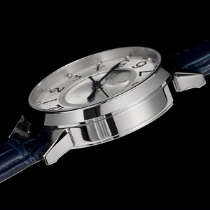 Nuevo Reloj de Lujo para Mujer, en Oferta, con Correa de Cuero Azul, Esfera con Incrustaciones de Moissanita, Automático, con Reserva de Energía Día/Noche y Cristal de Zafiro - Product Image 4