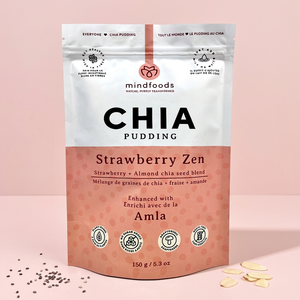 Pochette refermable écologique personnalisée, imprimée, en mylar alimentaire, résistante à l'humidité, pour l'emballage de 150g de poudre de thé ou de pudding de chia. - Product Image 1
