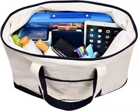 Bolsa de Lona Resistente para Llevar Artículos, Bolsa de Lona de Algodón en Blanco al por Mayor con Asa Reforzada, Impresión de Logotipo Personalizado para la Playa, Compras y Supermercado