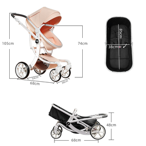Cochecito <span class=keywords><strong>de</strong></span> Bebé Rosa Portátil, Plegable con una <span class=keywords><strong>Mano</strong></span>, Multifuncional y Popular para Viajes - Product Image 6