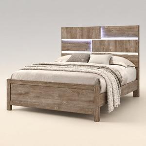 Cadre de lit moderne à panneaux avec éclairage LED et capacité de 800 lb, cadre de lit TSCA CARB P2 pour chambre à coucher - Product Image 2