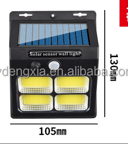 New Home 96LED 112LED Luz de pared con energía solar COB de detección humana para exteriores - Product Image 4