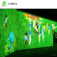 Projecteur interactif pour enfants, jeu 3D, multimédia, projection holographique multicanal, projection au sol intérieure, 1 an, taille 2x3m+2x6m