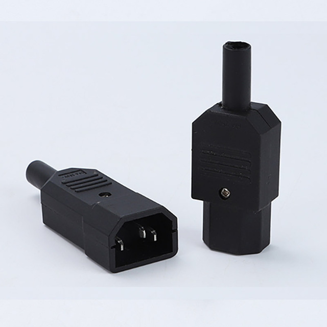 AC Power Socket Cable Connectors Male and Female C13 and C14 Wire Electrical Terminal Battery Power Connector