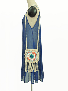Tinkin — <span class=keywords><strong>sac</strong></span> à main Crochet carré pour femme, sacoche à bandoulière fait main, <span class=keywords><strong>sac</strong></span> pour téléphone, fourniture d'usine - Product Image 6