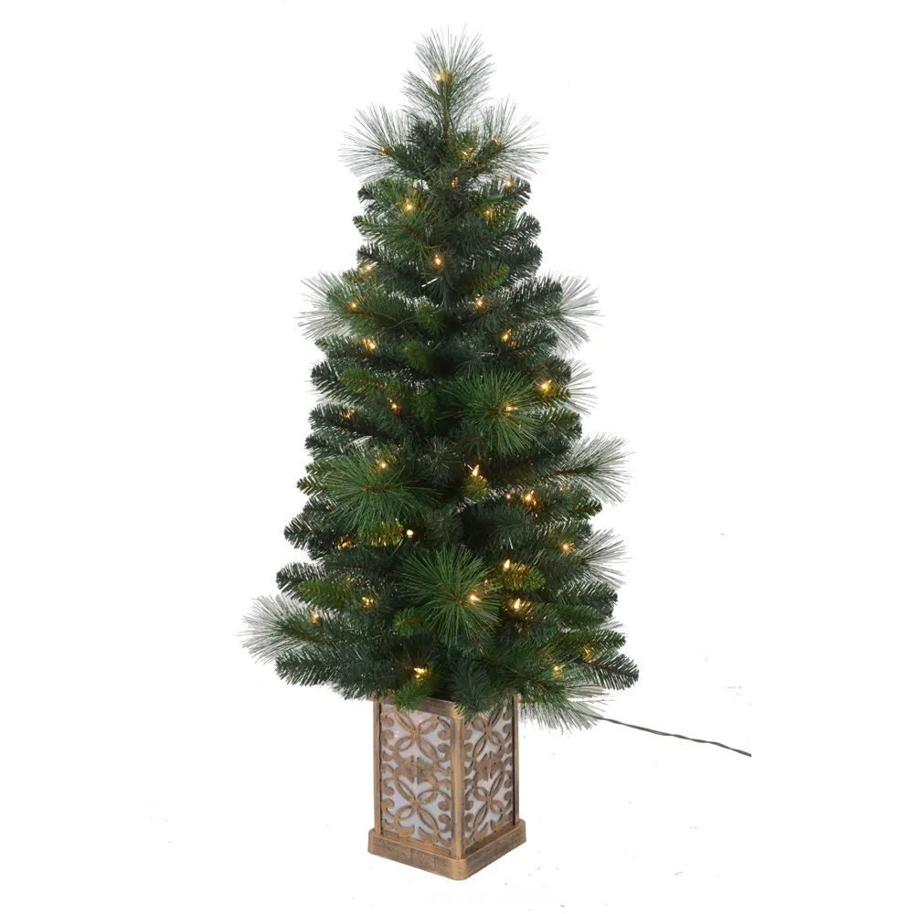 2022 Factory Hot Selling High Class 4ft Small Decorated Plastic Mini Table Top Artificial Christmas Tree