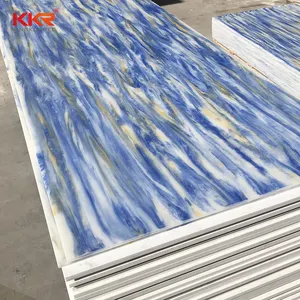 manufacturers of building stone kkr color matching marble look artificial stones solid surface sheets for interior wall panels