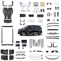 Kit carrosserie pour BYD Denza D9 PP Plastique Accessoires extérieurs Pare-chocs avant arrière Lèvre de pare-chocs Kit carrosserie de voiture Barre de protection latérale Accessoires