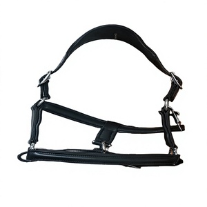 Harnais de cheval en cuir imperméable noir, bleu, beige, réglable, collier anatomique, fabricant Riding House Kanpur Inde - Product Image 1