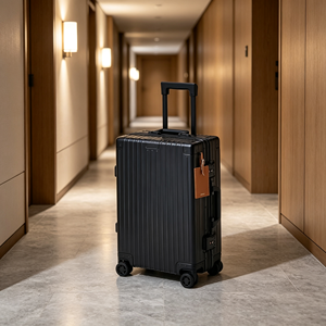 Valise de voyage en aluminium léger de <span class=keywords><strong>luxe</strong></span>, coque rigide, roulettes universelles silencieuses, livraison directe d'usine - Product Image 4