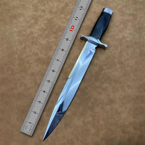 DIY Customizable Tactical Survival Hunting Knife Walnut D2 Stainless Steel Blade Clip Point Straight <b>Edge</b> <b>Rubber</b> Material - Product Image 6