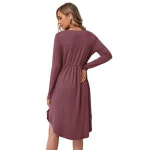 Nueva llegada vestidos <span class=keywords><strong>de</strong></span> maternidad sólido personalizado <span class=keywords><strong>de</strong></span> <span class=keywords><strong>moda</strong></span> vestidos <span class=keywords><strong>de</strong></span> <span class=keywords><strong>embarazadas</strong></span> <span class=keywords><strong>de</strong></span> punto <span class=keywords><strong>de</strong></span> bambú lactancia diseñador mujeres vestidos <span class=keywords><strong>de</strong></span> maternidad - Product Image 4