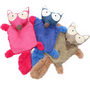 Wholesale Big White <strong>Eyes</strong> Plush Limbs Unstuffed <strong>Blue</strong> Fox Shaped Pet Chew Teeth Cleaning Toys Durable Enrichment <strong>Dog</strong> Toy - Product Image 4