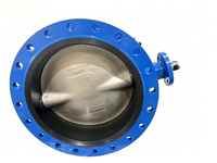 Vanne papillon concentrique à double bride PN16 avec corps en fonte ductile, revêtement époxy, disque en acier inoxydable CF8, siège en EPDM