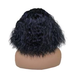 Perruque bouclée courte très vendue, perruque bob classique en dentelle complète, perruque bouclée volumineuse, perruque en soie haute température, afro, permanente - Product Image 5