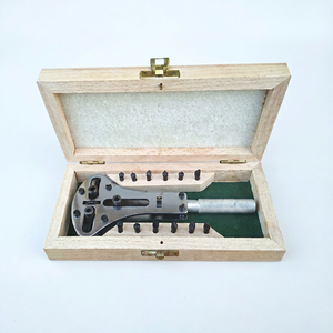 Ouvre-boîtier de montre en acier étanche de haute qualité, taille jumbo pour grandes montres, dans une boîte en bois - Outil de fabrication de bijoux haut de gamme - Product Image 1