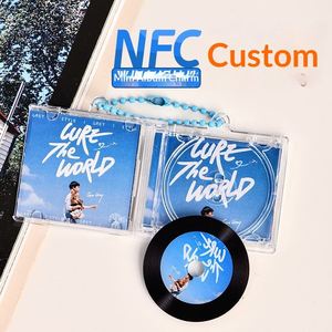 Mini álbum de acrílico personalizado con transferencia de datos UV NFC para colgante de caja, regalo de música de vinilo de celebridades, llavero periférico - Product Image 1