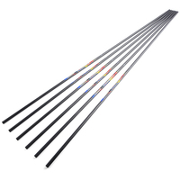 Tige de flèche en Fiber de carbone Pure, 1 pièce, 250/300/350/400/500/600, pour la chasse, longueur 6.2mm, 3K