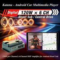 Radio para Auto con Reproductor de DVD y Navegación Android 14 de 120W X 6CH Serie Katana para Toyota Corolla Axio 2 Fielder 3 2012-2021, 8+256GB