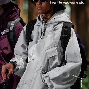 Breathable <b>Waterproof</b> Softshell Anorak Spring Outdoor Hiking Safari Windbreaker <b>Jacket</b> <b>Thin</b> Canvas Coats Manufacturer - Product Image 4