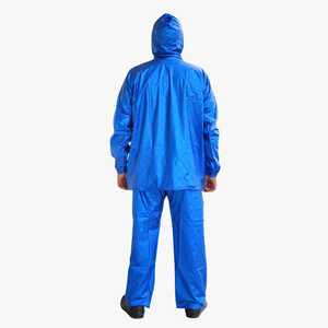 Combinaison de pluie imperméable intégrale avec capuche, légère et durable, en PVC enduit, pour hommes et femmes, utilisation en extérieur et cyclisme - Product Image 3