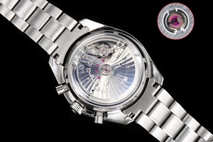 Reloj mecánico de lujo con correa de cuero genuino de 44,25mm resistente al agua, serie de carreras, <span class=keywords><strong>cronómetro</strong></span>, reloj de marca, blanco, resistente al agua, para parejas - Product Image 5