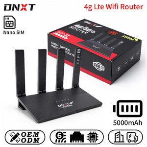 Modem Wi-Fi DNXT WiFi6 300 Mbps, routeur Wi-Fi 300 Mbps, 1WAN/4LAN, routeur Wi-Fi avec carte SIM, 5000 mAh, routeur AP 4G universel, utilisation au bureau - Product Image 1