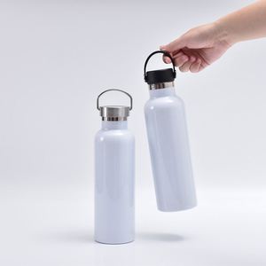 Wholesale 500ml Stainless Steel White Sublimation American-style <b>Large</b>-mouth Vacuum Insulated <b>Flask</b> Water Bottle 6-12 Hours - Product Image 3
