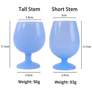 Copas de Vino de Silicona Personalizadas al por Mayor, OEM ODM, Anti-Caída, Reutilizables, con Tallo, Irrompibles, para Exteriores - Product Image 5