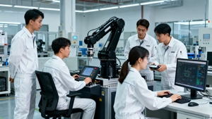 แขนหุ่นยนต์อุตสาหกรรมแบบ 6 แกน ราคาประหยัด พร้อมมอเตอร์เกียร์ PLC สำหรับการจัดการวัสดุ ความแม่นยำในการทำซ้ำ 0.03 มม. - Product Image 6