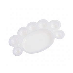 Tavolozza per Miscelazione Colori in Plastica con Motivo Circolare Peiyong 17x11cm Resistente per Materiali Artistici - Product Image 2