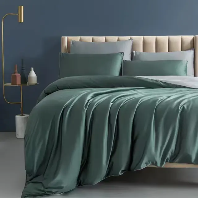 Sang Trọng Linen Thoáng Khí 600TC Bông Bộ Đồ Giường Duvet Quilt Bìa Thiết Lập Mềm Mượt Sateen Dệt Tấm Bông Thiết Lập Với Rc Rac