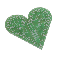 Kit de bricolage Lampe respirante en forme de cœur Kit LED respirant DC 4V-6V Rouge Blanc Bleu Vert Production électronique DIY pour l'apprentissage