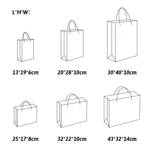 Recyclable Kraft Paper Bag With Own Logo Custom Shopping Paper Bag For Underwear With Ribbon Handle Take Away Bag