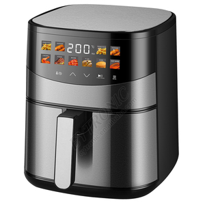 Nuevas freidoras de aire de 5L, 6L y 8L de acero inoxidable con pantalla táctil digital a color, máquina inteligente para uso doméstico 2025 - Product Image 3