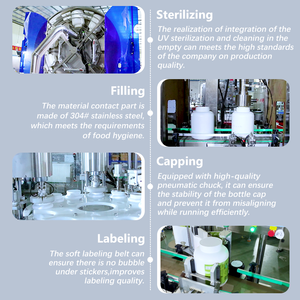 Hoàn toàn tự động Sữa bột điền dây chuyền sản xuất Jar Chai Bột điền máy dán nhãn máy đóng nắp máy - Product Image 3