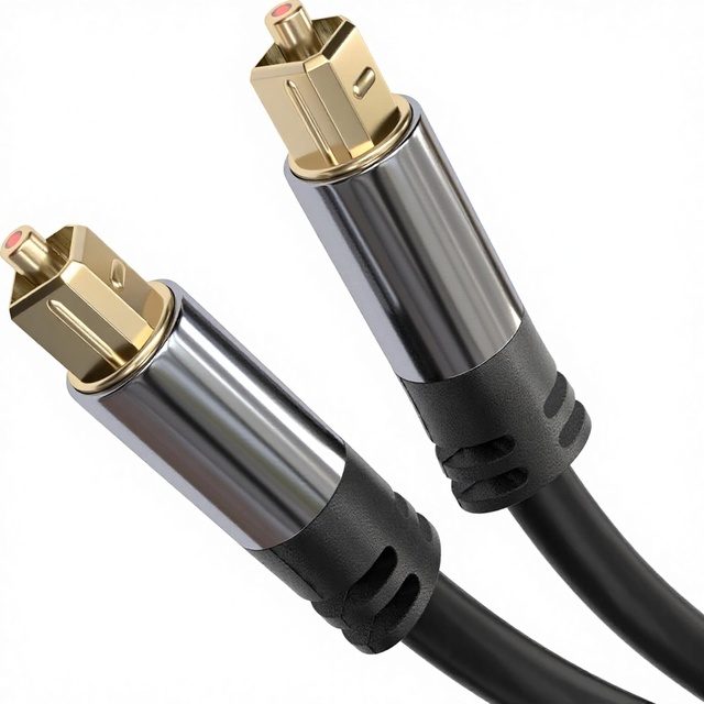 High Quality 24K Gold-Plated Optical Audio Cable S/PDIF Digital Fiber Optic Cord 1m/2m for Soundbar Home Cinema & Speakers