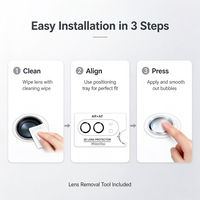 Protection d'objectif d'appareil photo 3D AR AF pour iPhone Duo 18 Pro 18 Pro Max, film en verre trempé anti-rayures, vente en gros de protections d'objectif
