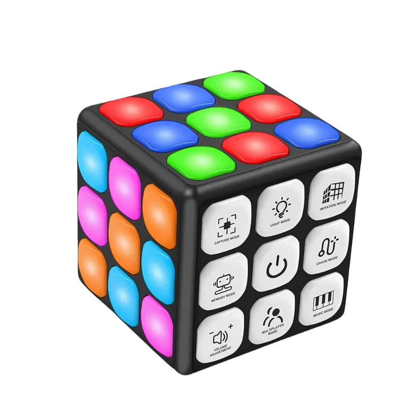 Cool Toys Game magic Cube LED Flashing Electronic Handheld Game 7 Brain Memory Games Magic cube fidget toy