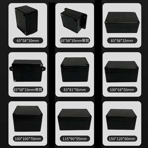 صندوق توصيل كهربائي خارجي مقاوم للماء من البلاستيك الأسود ABS للمشاريع الكهربائية - Product Image 4