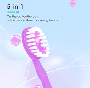 <span class=keywords><strong>Toocare</strong></span> 5 en 1 Brosse à dents rafraîchissante à billes de menthe, cure-dents, brosse à langue, poignée antidérapante, doux pour les gencives - Product Image 3