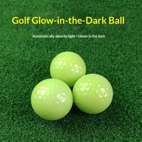 Balle de golf lumineuse - Balle de golf en caoutchouc qui brille dans le noir pour une utilisation nocturne