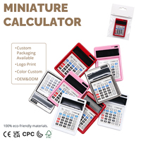 Mini calculatrice miniature en métal pour maison de poupée, modèle de jouet, accessoire de bureau pour l'apprentissage des mathématiques, 4 couleurs