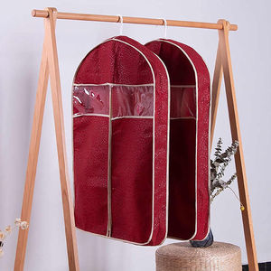 不織布エンボスドダストカバー服収納バッグコートダウンコート防塵ハンギングバッグ立体透明視認性 - Product Image 6